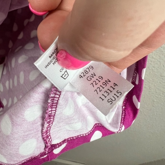 Hanna Andersson Polka Dot Sleeveless Sundress in Magenta and White Sz 100CM - Picture 4 of 7